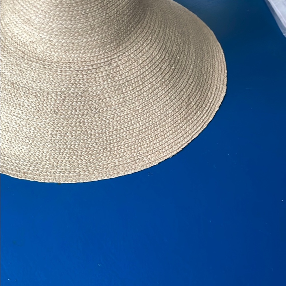 Janessa Leone Waverly large brim sun hat sand revolve Tan Woven Hat